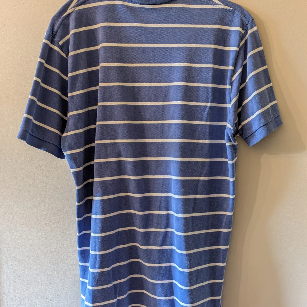 Ralph Lauren Men's Polo Shirt -Pink, Green, Blue With White Stripes Vintage - Picture 7 of 11